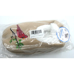 Snoozies CARDINALS Beige/Tan Slippers Women's Size Medium 7/8 NWT